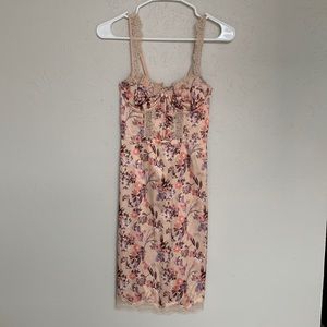 floral pink victoria’s secret corset slip dress